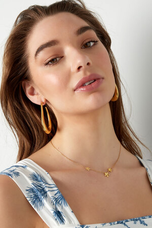 Collar clásico de flores - oro  h5 Imagen4